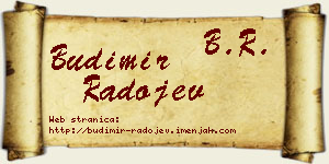 Budimir Radojev vizit kartica